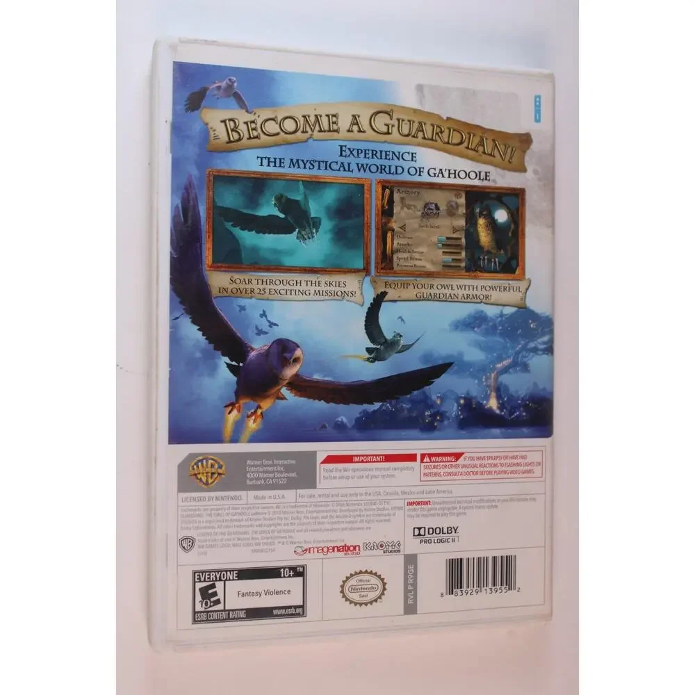 Legend of the Guardians: The Owls of Ga'Hoole (Nintendo Wii, 2010) Complete
